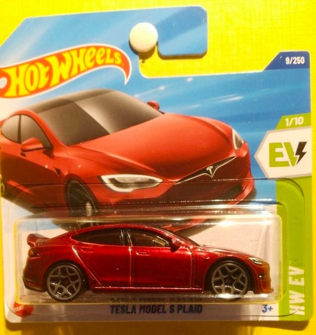 Tesla Model S Plaid  HotWheels EV 2025, Ophalen of Verzenden, Nieuw, Auto