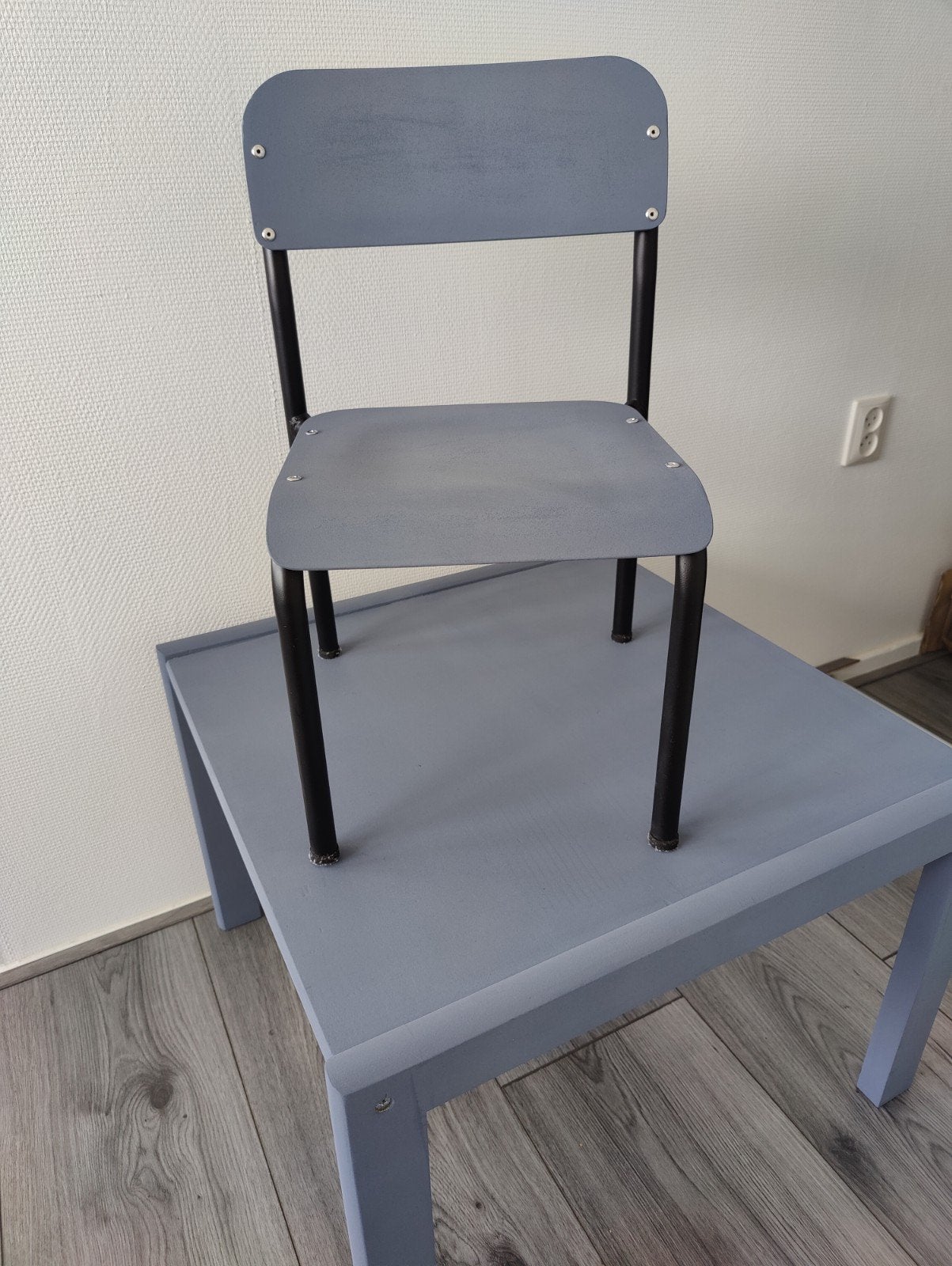 Kinderzitje speeltafel kinderstoeltje peuter vintage blauw, Kinderen en Baby's, Kinderkamer | Tafels en Stoelen, Ophalen of Verzenden