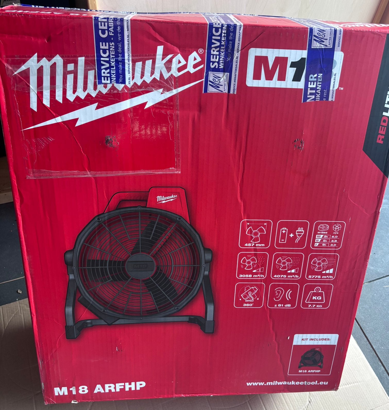 Milwaukee M18 ARFHP Ventilator - Nieuw in doos, Doe-het-zelf en Verbouw, Ophalen of Verzenden, Nieuw