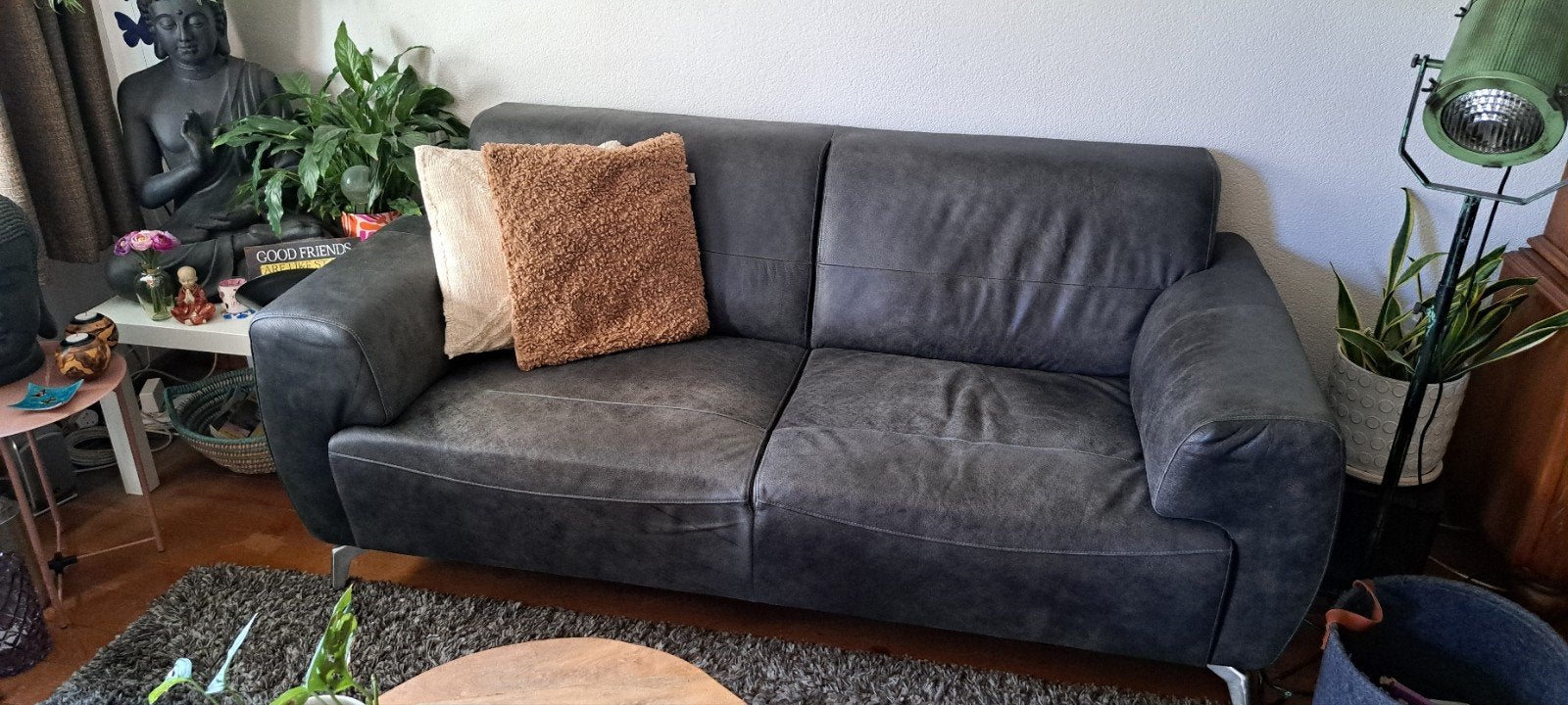 Bank leder 2.5 ztter, Huis en Inrichting, Ophalen, Gebruikt, Overige maten, 150 tot 200 cm