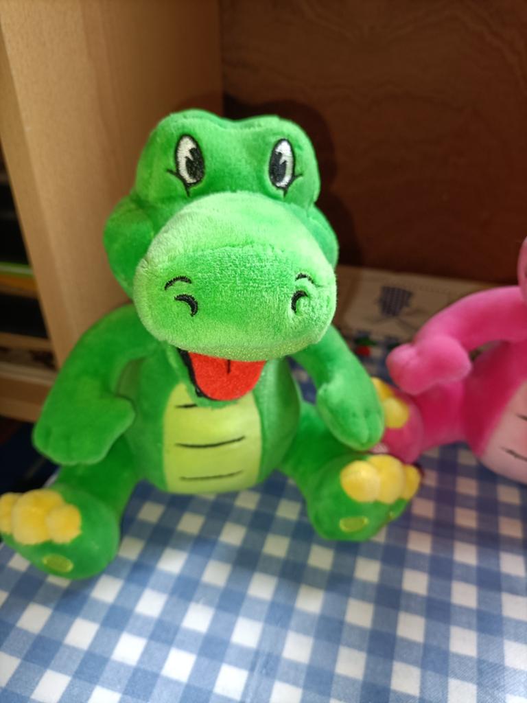 Dino en Dina knuffels Julianatoren 19 cm groot, Ophalen of Verzenden, Zo goed als nieuw, Overige typen