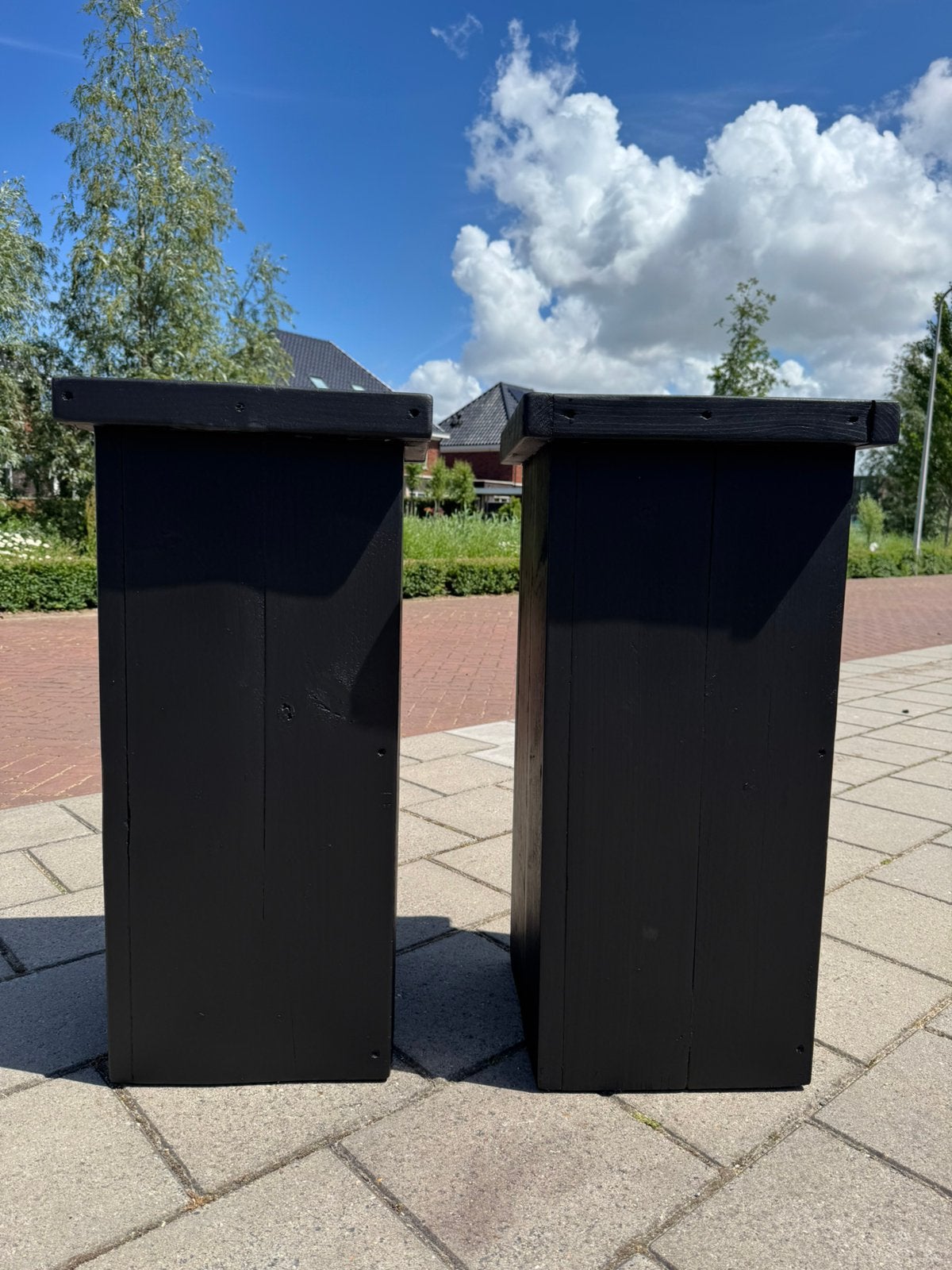 Set mooie plantenbakken van steigerhout, Ophalen, Zo goed als nieuw, Hout, Overige typen