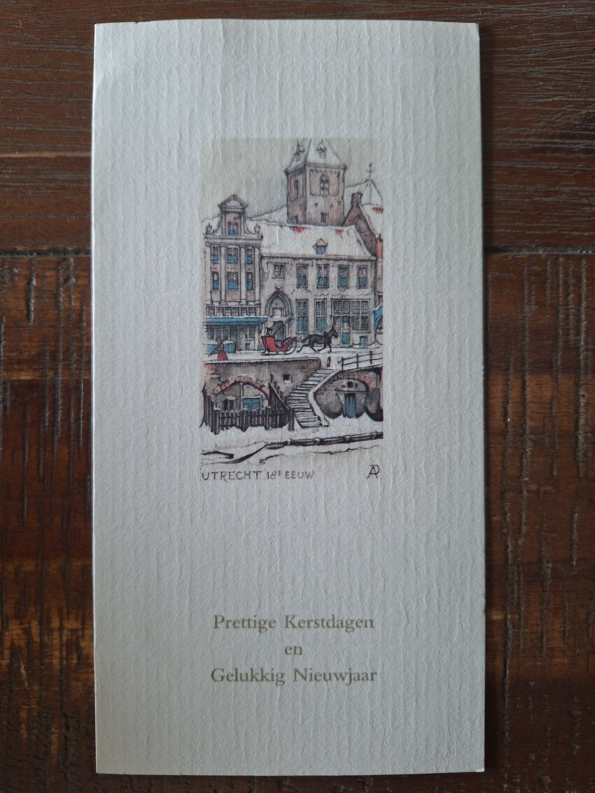 Vouwkaart Anton Pieck - Utrecht - Prettige Kerstdagen, Ophalen of Verzenden, Gelopen, Stad of Dorp