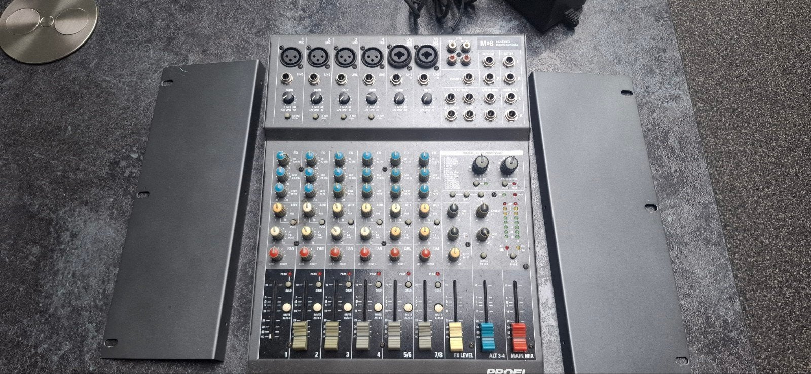 Proel M-8 Professionele Audio Mixer, Ophalen of Verzenden, Gebruikt, 5 tot 10 kanalen, Microfooningang
