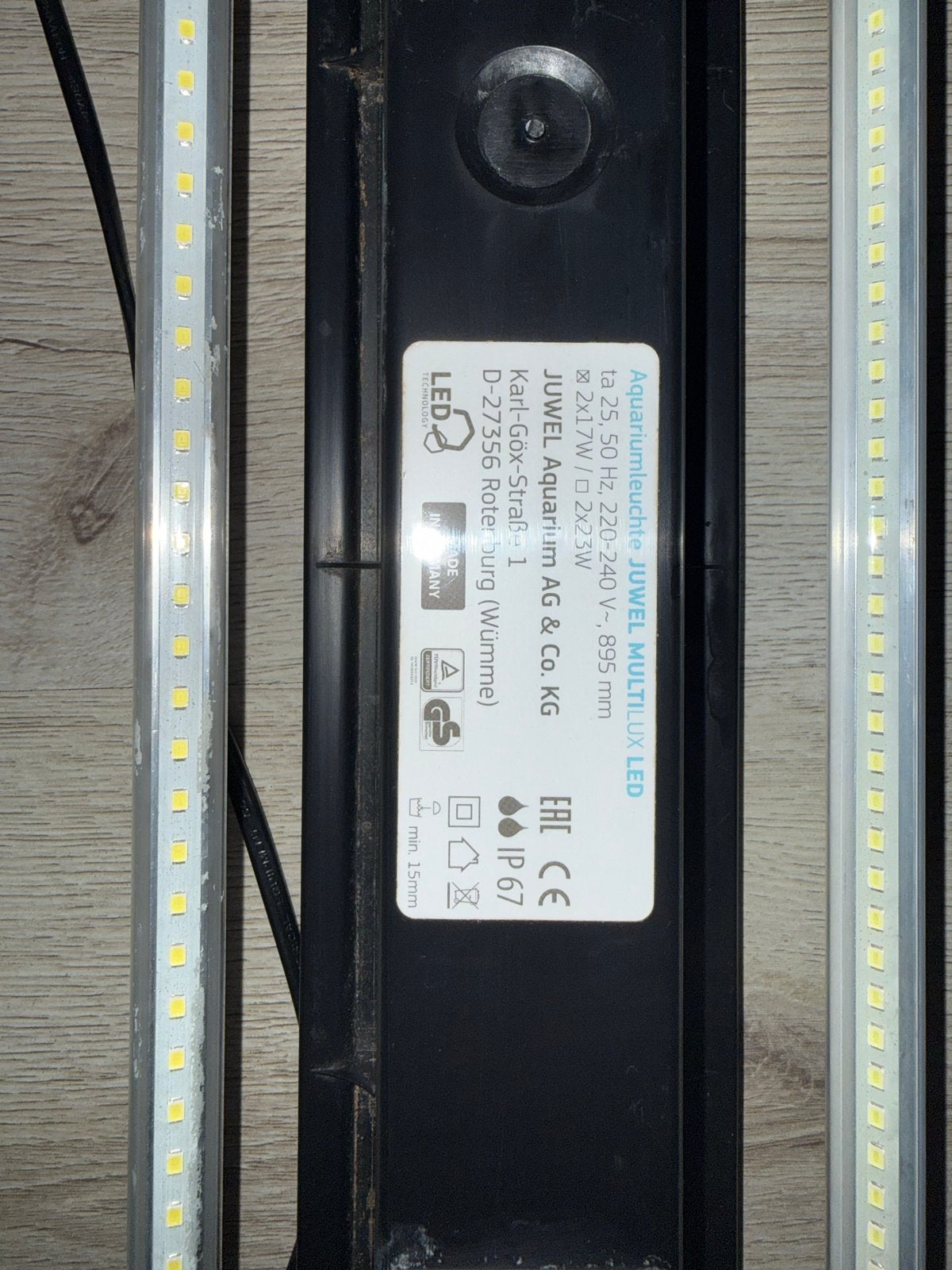 Verlichting juwel rio 180 orginele armatuur, Dieren en Toebehoren, Ophalen, Gebruikt, Verlichting of Verwarming, Juwel