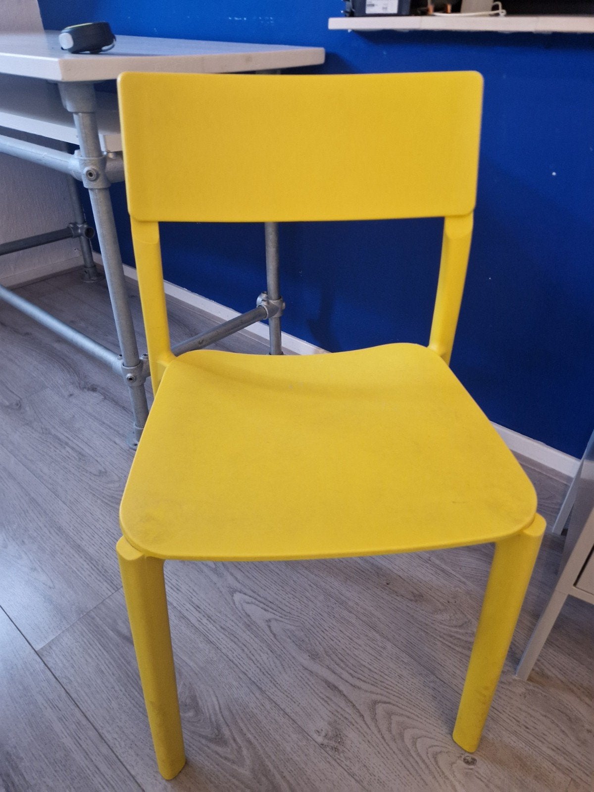 Gele kunststof stoel - Gebruikt, Ophalen, Kunststof, Gebruikt, Modern, Speels
