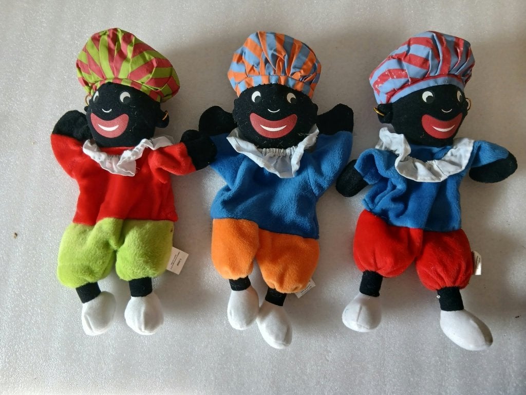3 Vintage Zwarte Piet Poppenkastpoppen, Ophalen of Verzenden, Gebruikt