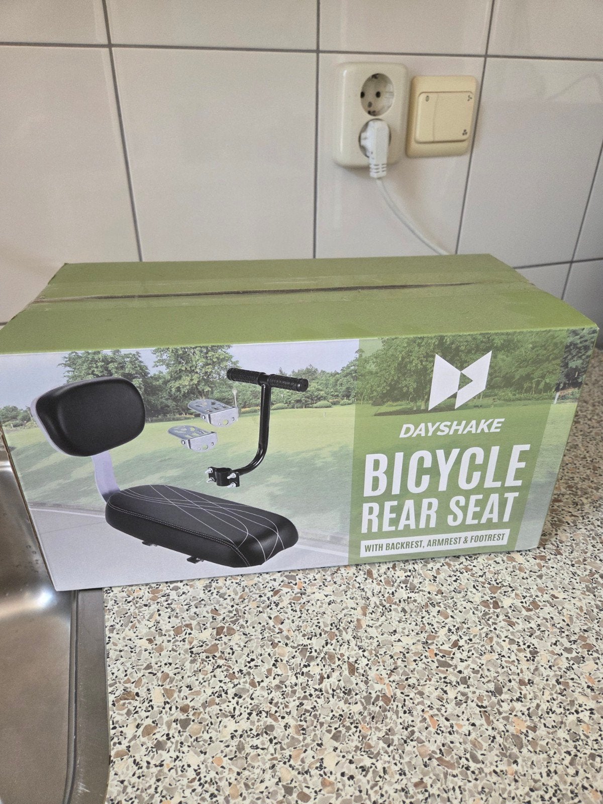 Fiets stoeltje, Ophalen, Achterzitje, Voetsteuntjes, Dayshake