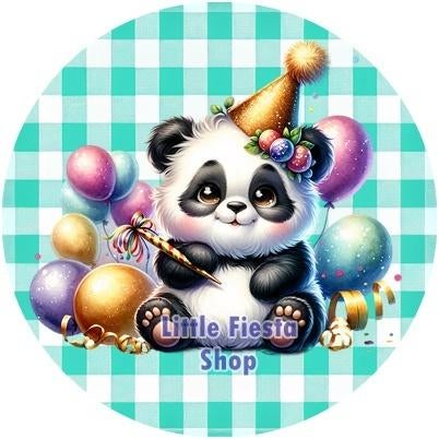 L2009 ouwel panda 20x4,7cm eetbare cupcake rondjes vers, Ophalen of Verzenden, Nieuw, Cupcakes, Versiering