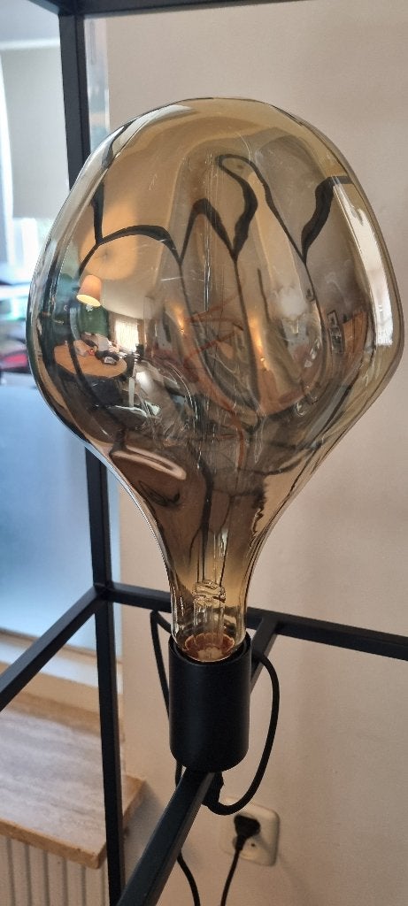 Industriële Toren Vloerlamp Met Plateau + design Calex peer, Niet bekend, Niet bekend, 100 tot 150 cm, Zo goed als nieuw