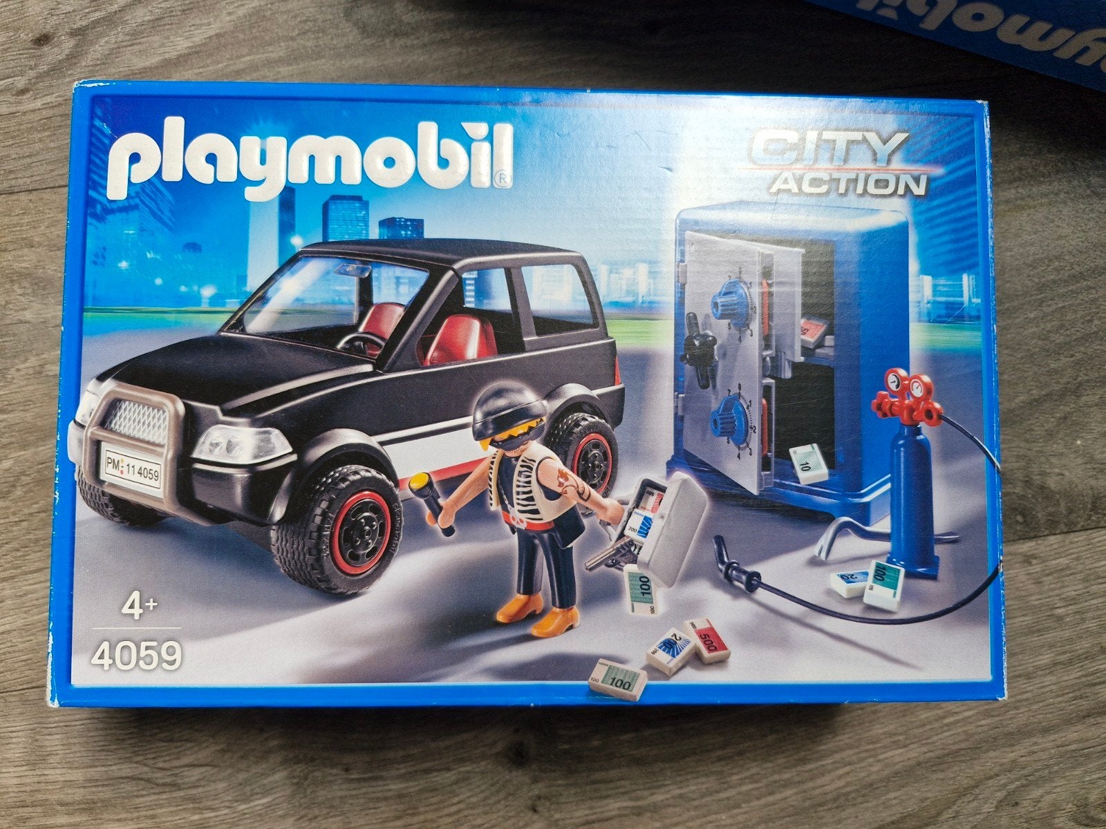Playmobil City Action 4059 - Politieauto met kluis, Gebruikt, Complete set, Voertuig, Ophalen of Verzenden