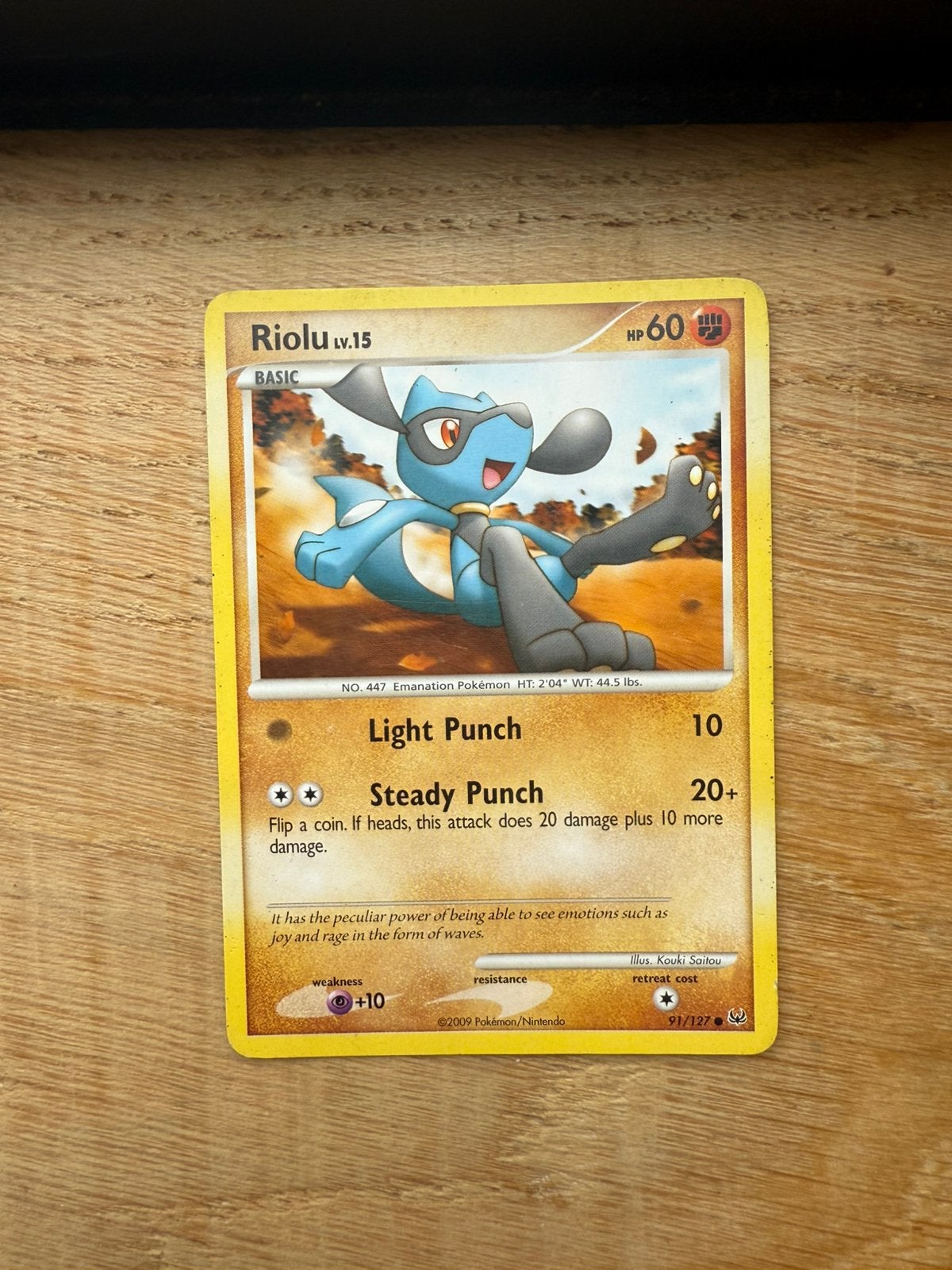 Riolu Lv.15 #91/127, Ophalen of Verzenden, Losse kaart