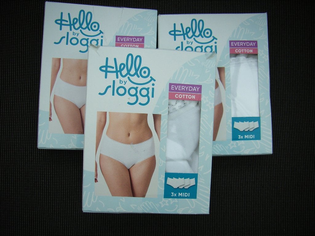 9x nieuwe dames SLOGGI midi slips, wit, 100% katoen, maat 44, Sloggi, Ophalen of Verzenden, Wit, Slip