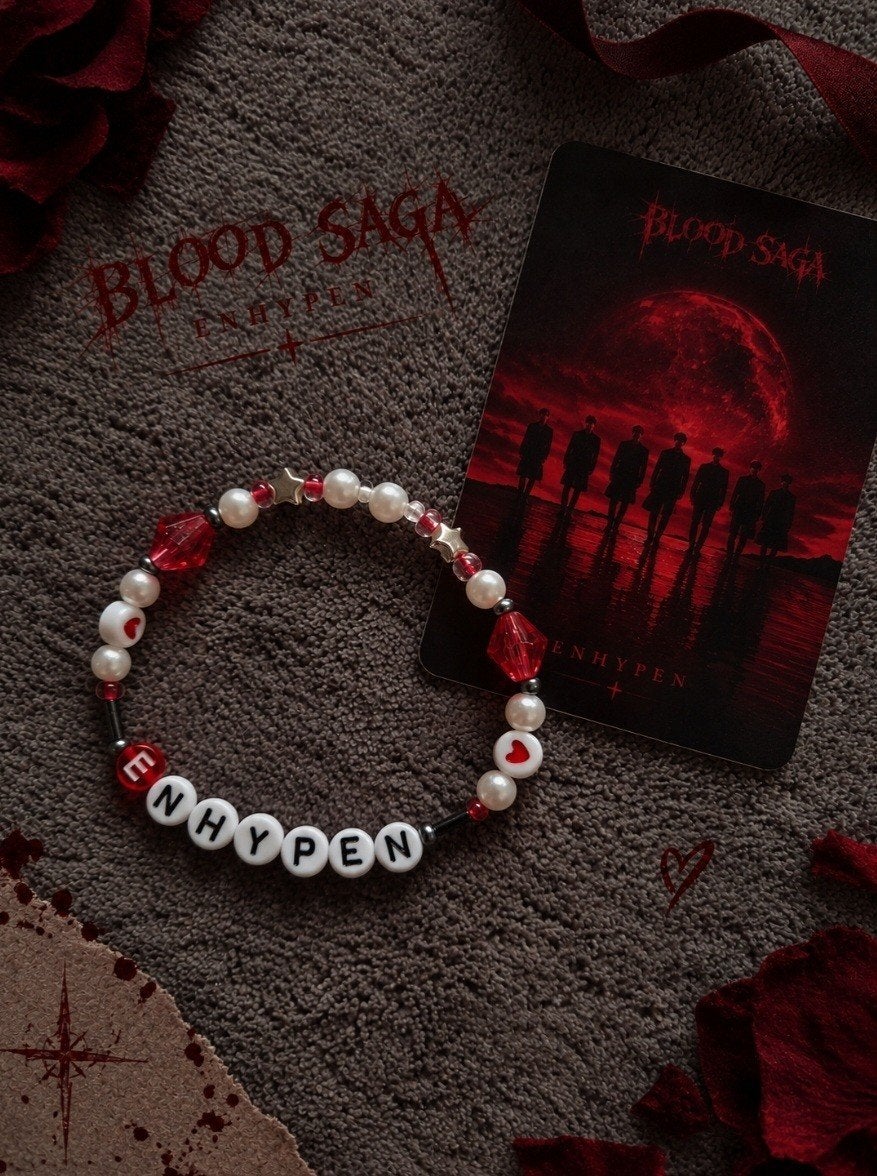Enhypen fanmade armbandje - Blood Saga, Ophalen of Verzenden, Nieuw
