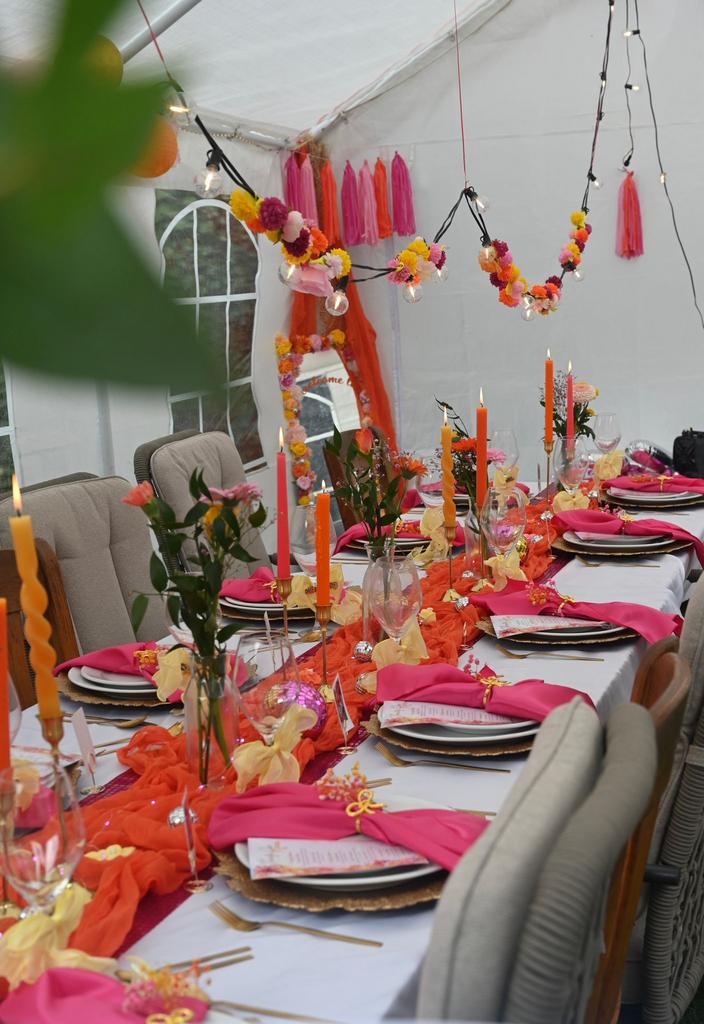 Complete 21 diner decoratie set, 12 personen, Ophalen, Zo goed als nieuw, Versiering