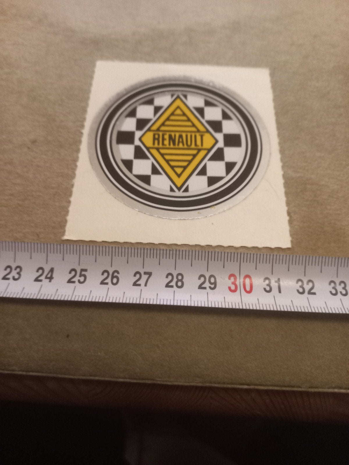 Vintage Renault Sport Sticker - Zwart/Wit geblokt, Ophalen of Verzenden