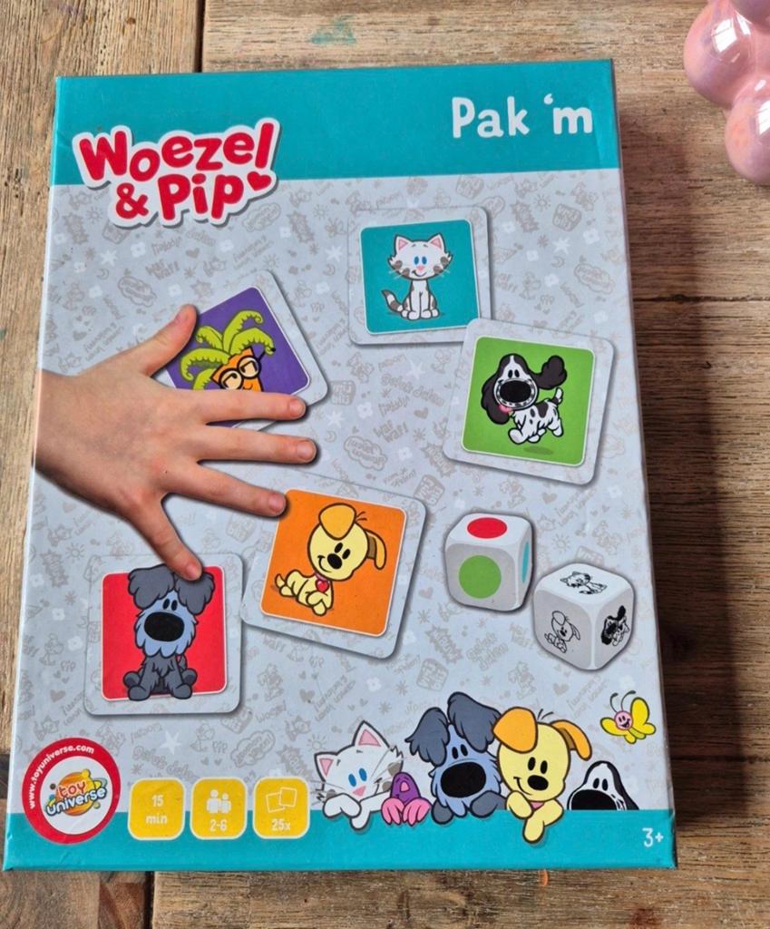 Woezel & Pip Pak 'm - Leuk dobbelspel voor kinderen, Vijf spelers of meer, Ophalen of Verzenden, Zo goed als nieuw, Toy Universe