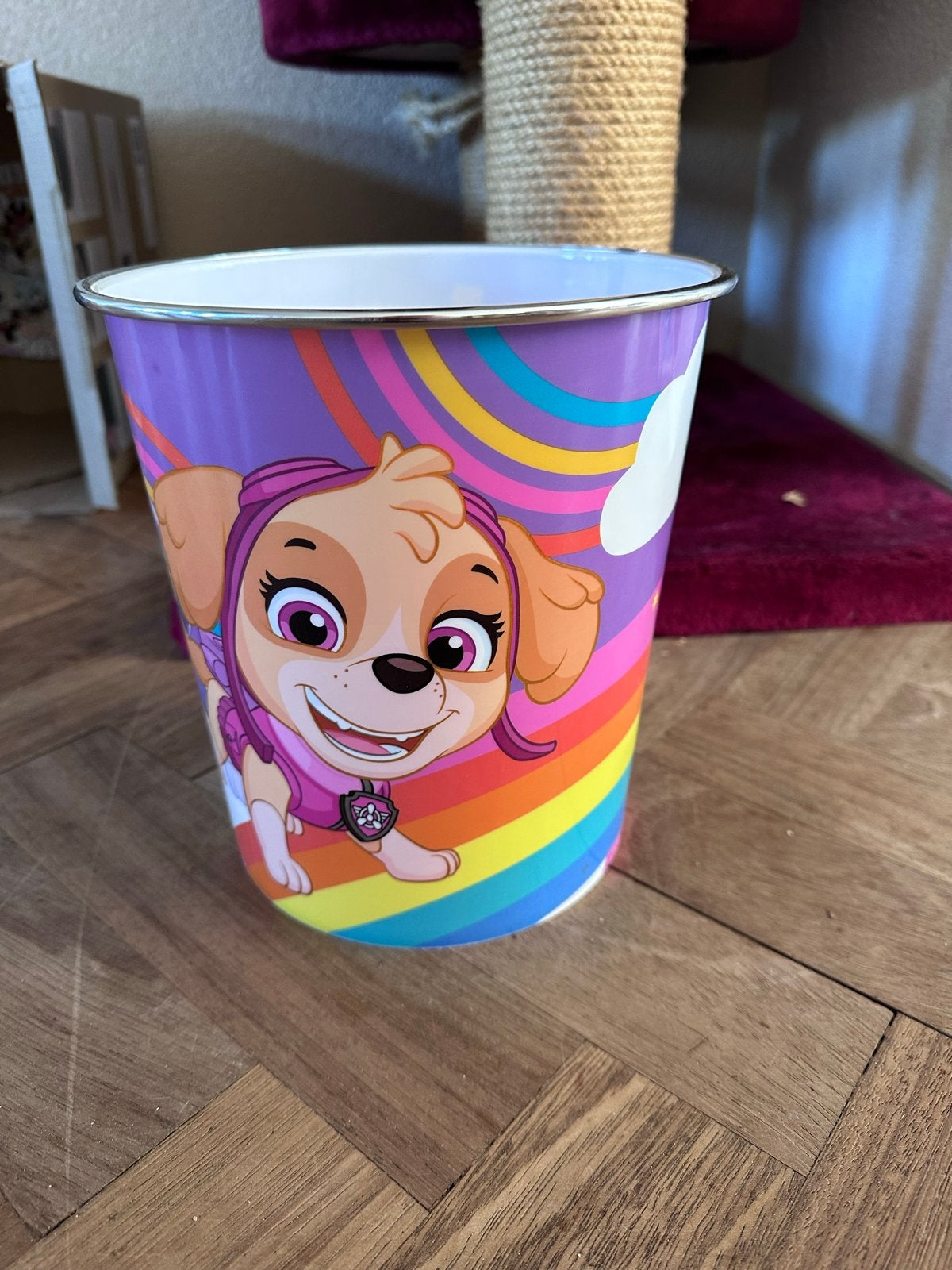 Paw Patrol Prullenbak - Skye & Everest, Ophalen, Kunststof, Zo goed als nieuw, 5 – 50