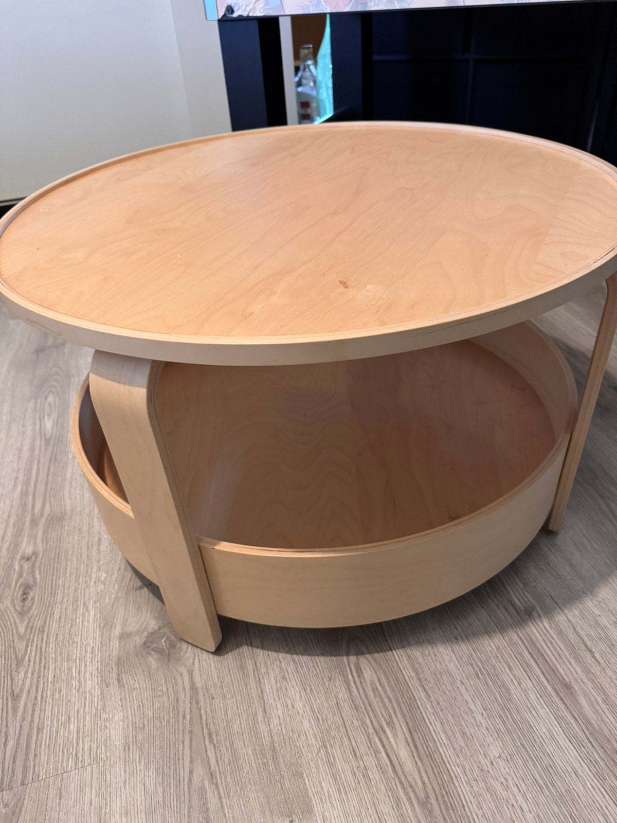 BORGEBY Ikea Salontafel, berkenfineer, 70 cm, Ophalen, Zo goed als nieuw, Rechthoekig, 50 tot 100 cm