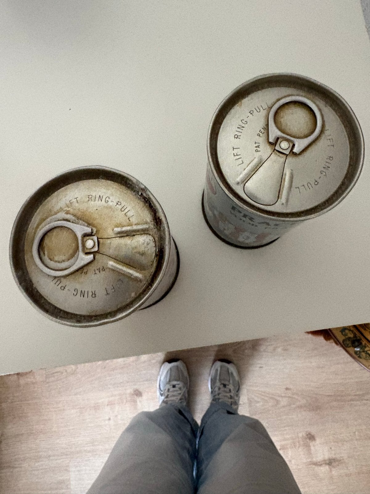 Vintage Amstel Bier Ajax blikken (2 stuks), Ophalen, Gebruikt