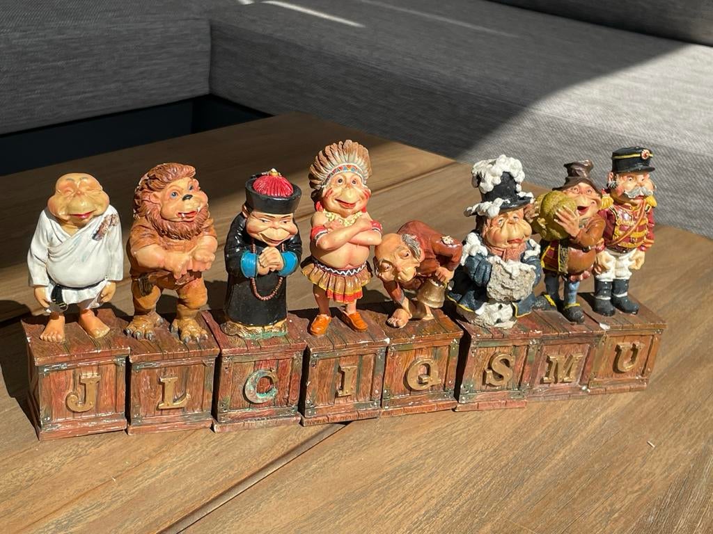 Efteling Laaf beeldjes op blokken, Ophalen of Verzenden, Gebruikt, Beeldje of Poppetje