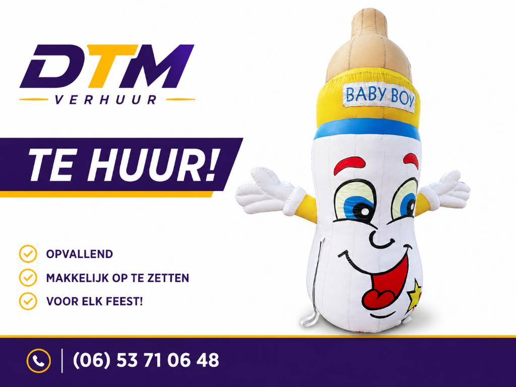 Cartoon geboortebord “Baby Boy” te huur!, Ophalen, Nieuw, Geboorte of Huwelijk