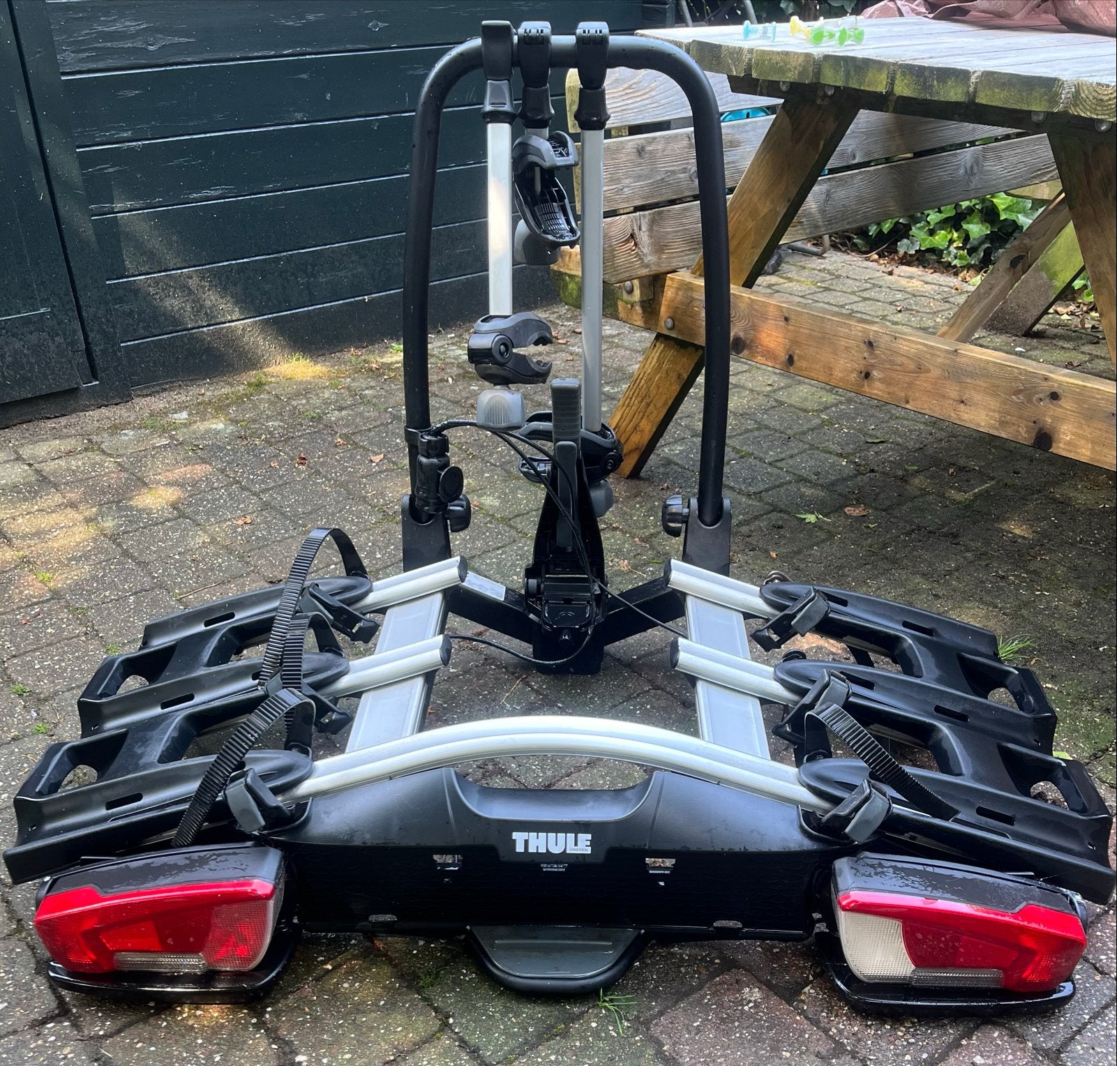 Thule VeloCompact 926 Trekhaakdrager voor 3 fietsen, Auto diversen, Fietsendragers, Ophalen, 3 fietsen of meer, Brede banden, Zo goed als nieuw