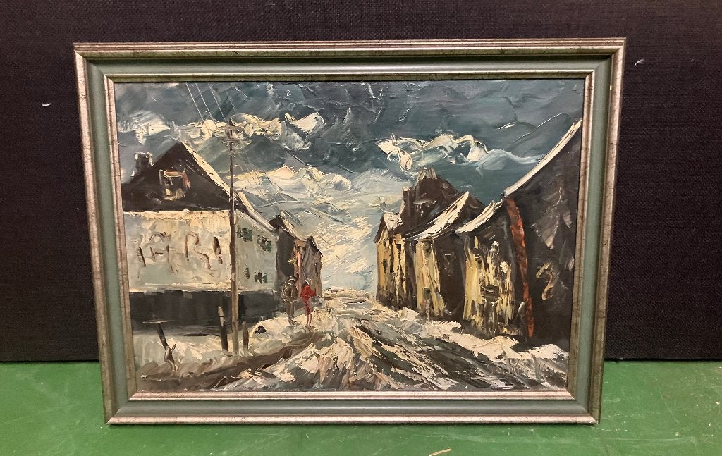 Schilderij Ad Selhorst, Ophalen, Doek, Impressionistisch, Gesigneerd