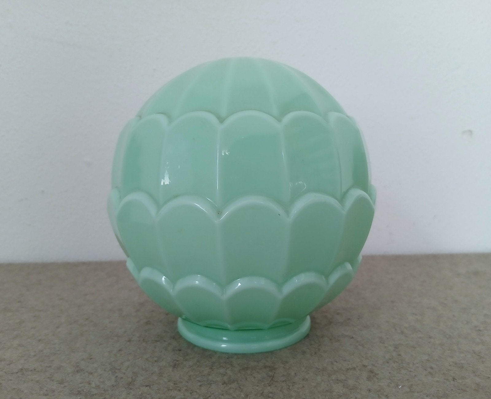Art Deco opaline lampenkap, plafondkap, Ophalen of Verzenden