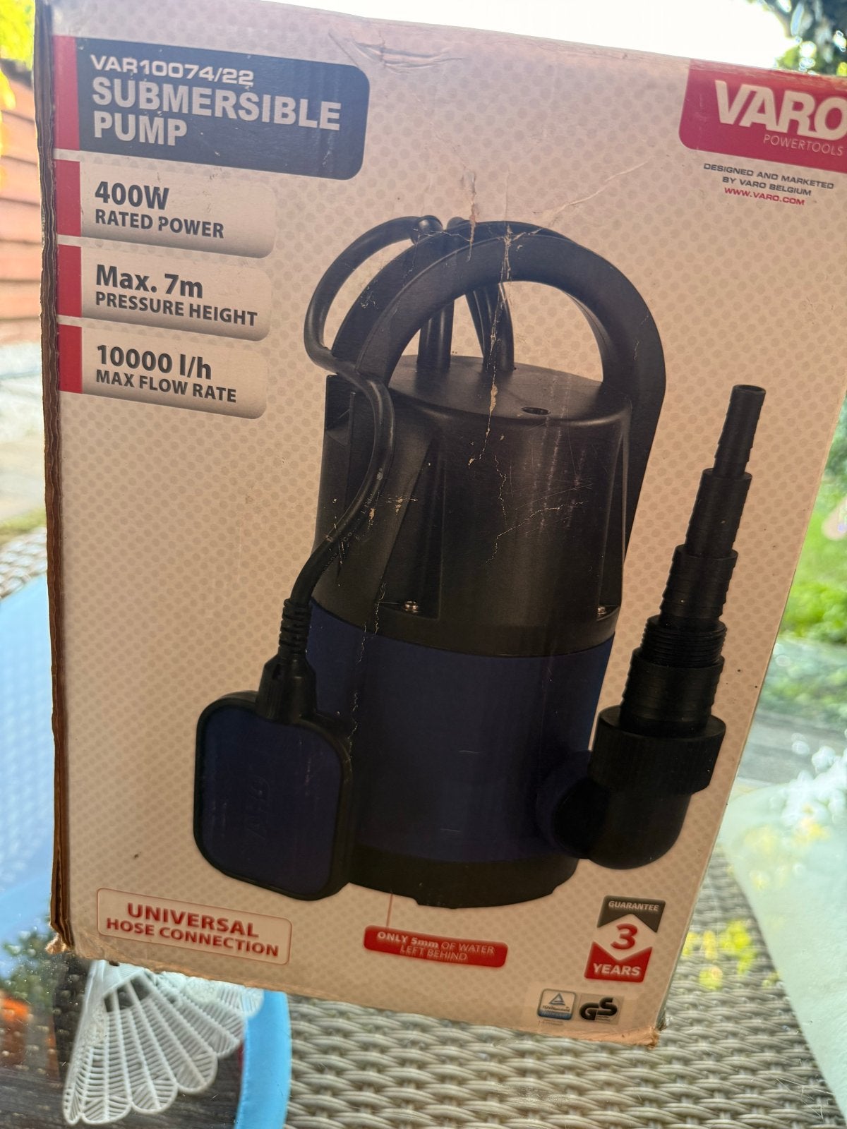 Varo Dompelpomp VAR10074/22 - 400W, 10000 l/u, Dompelpomp, Ophalen of Verzenden, Zo goed als nieuw, Elektrisch