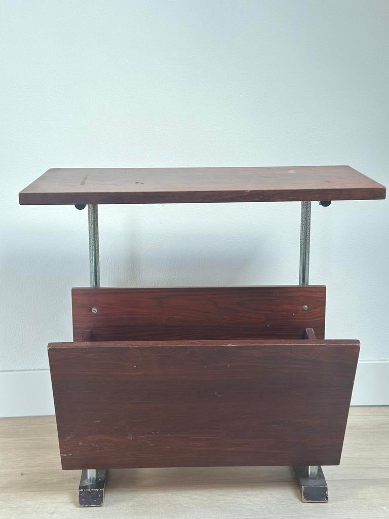 Vintage krantenbak bijzettafel, Ophalen, Gebruikt