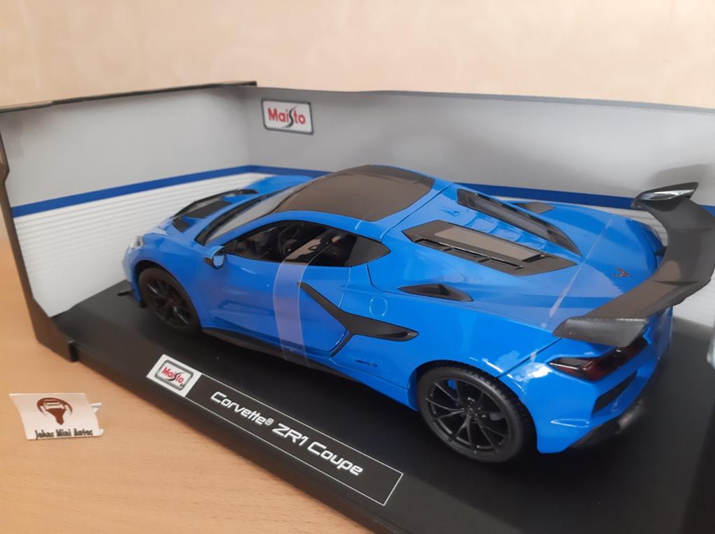 Chevrolet Corvette ZR1 2025 Blauw Metallic van Maisto 1:18, Hobby en Vrije tijd, Modelauto's | 1:18, Maisto, Auto, Nieuw, Ophalen of Verzenden