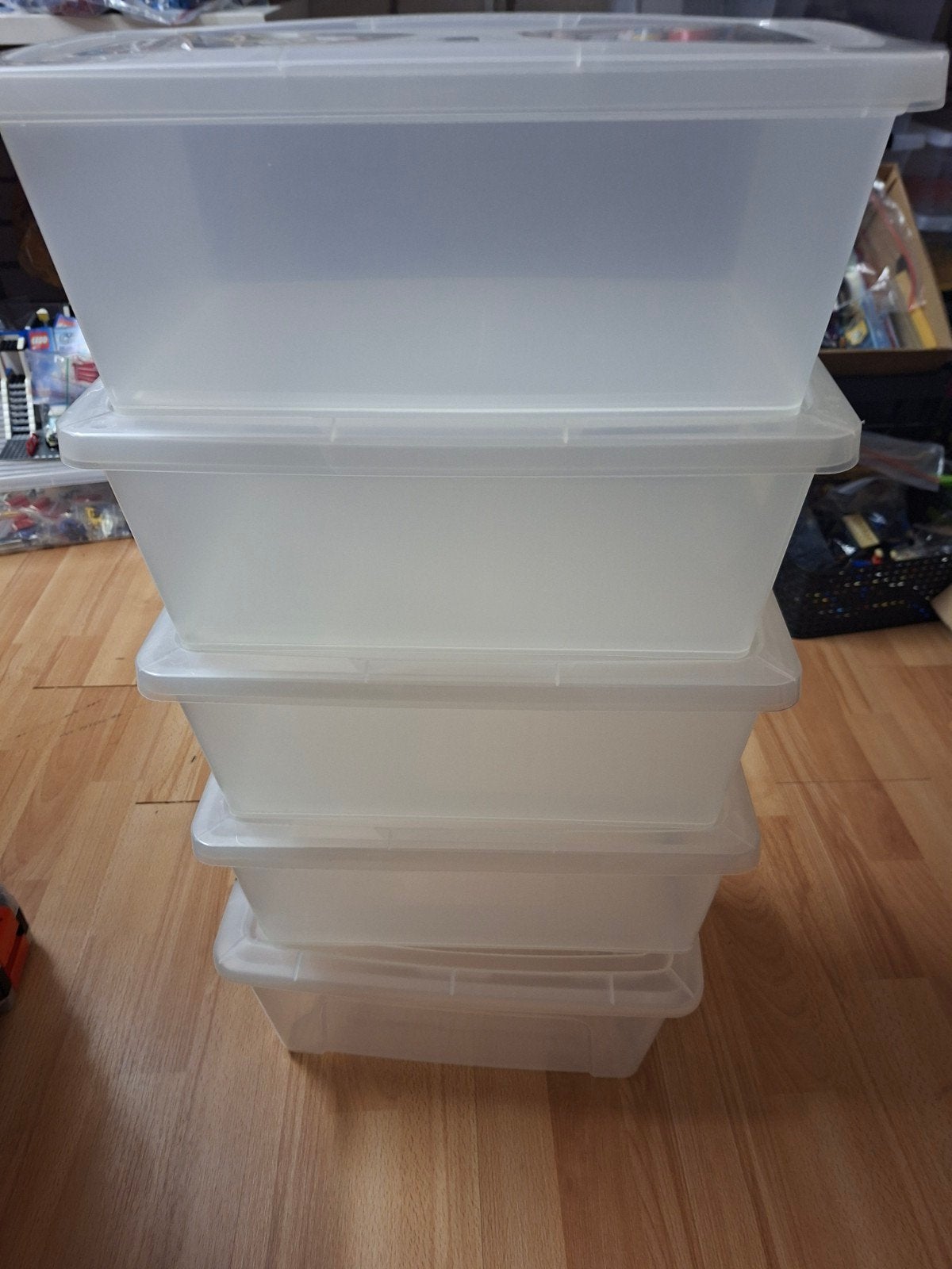 5 stuks kunstof bakken idd voor u spullen in op te bergen, Ophalen, Minder dan 35 cm