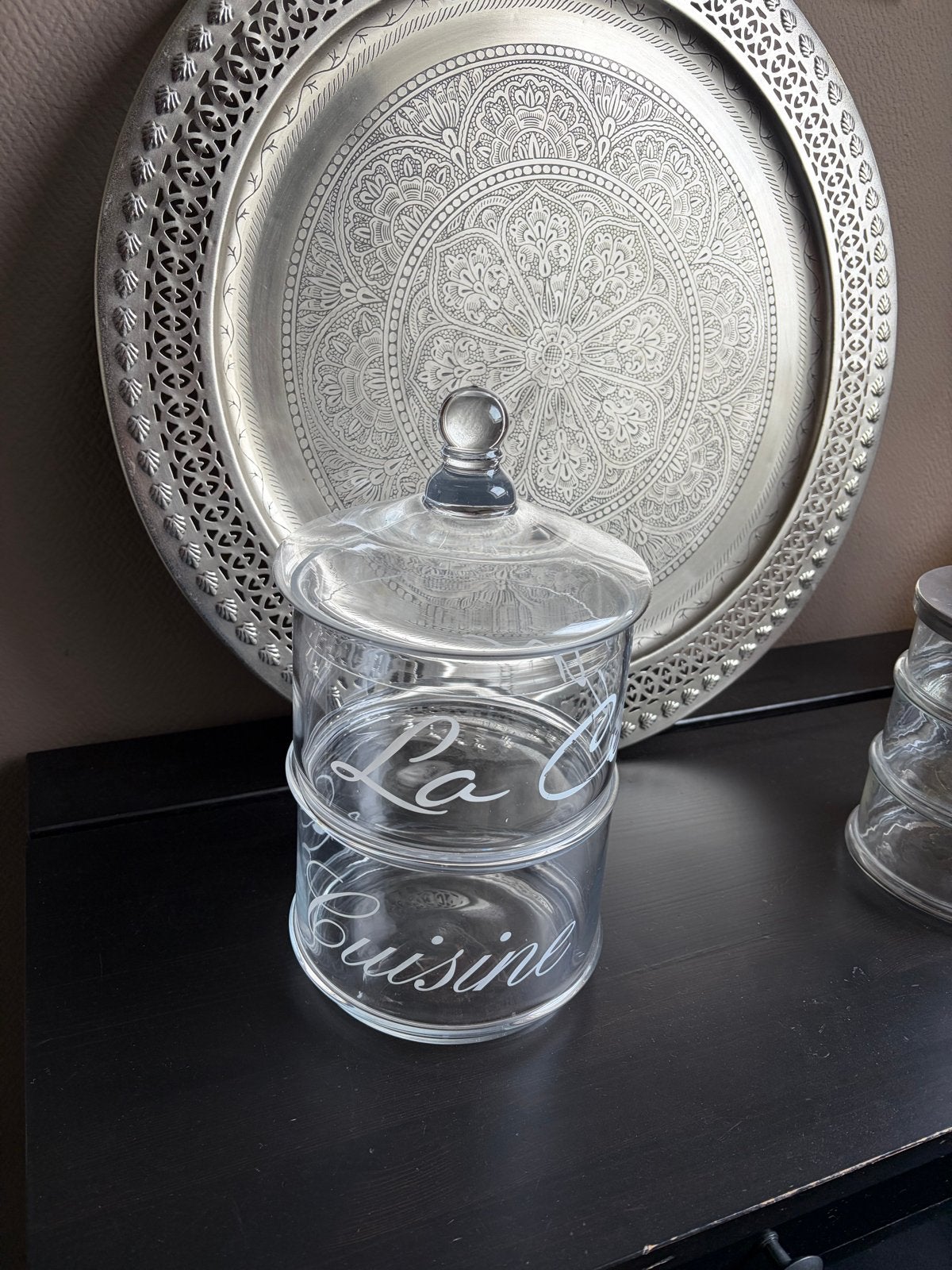 Rivièra Maison Voorraadpot 'La Cuisine', Huis en Inrichting, Glas, Ophalen of Verzenden, Zo goed als nieuw, Voorraadpot