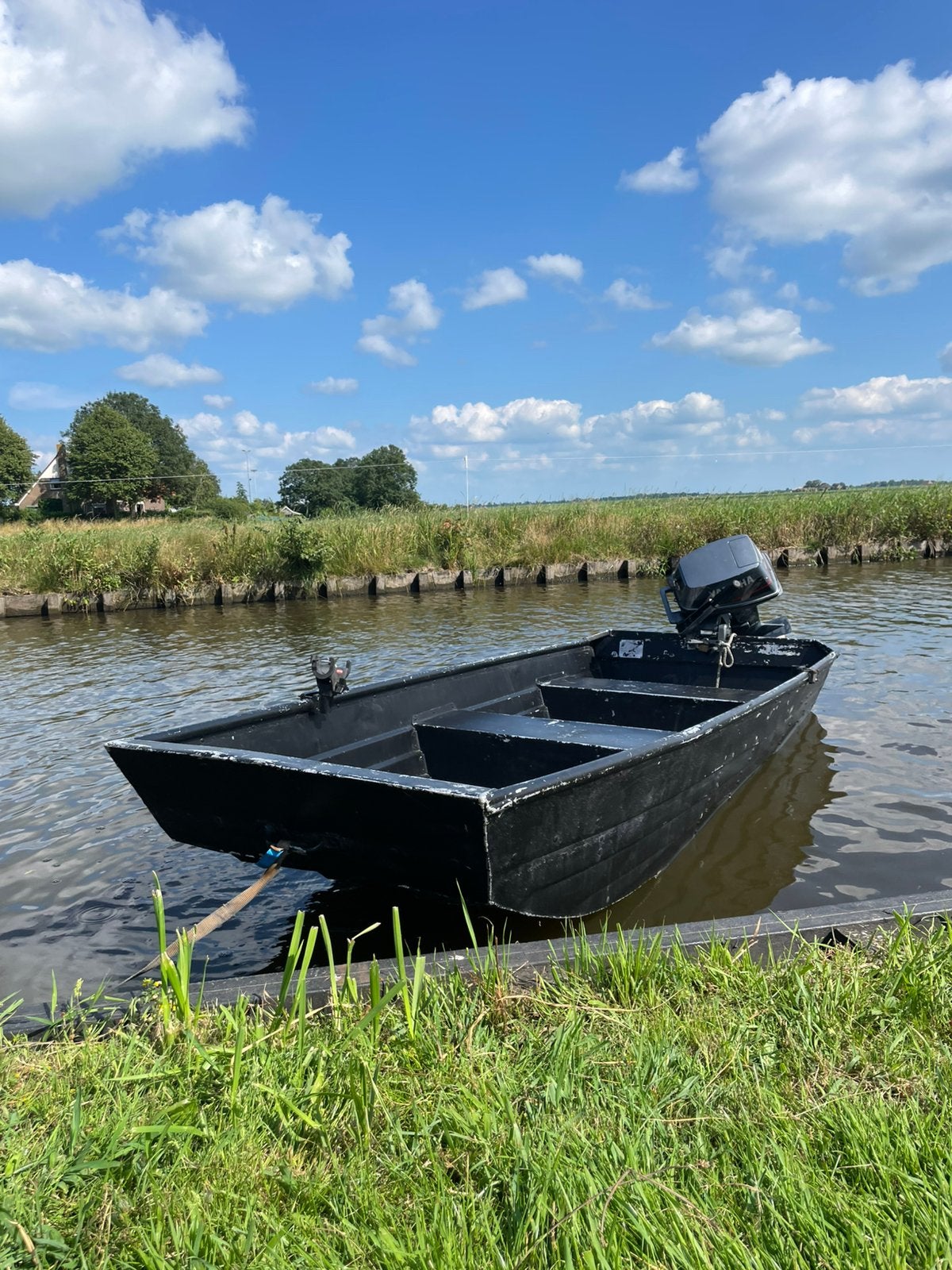 Aliminium platbodem + 6pk yamaha 2 takt, Watersport en Boten, Ophalen, Zo goed als nieuw