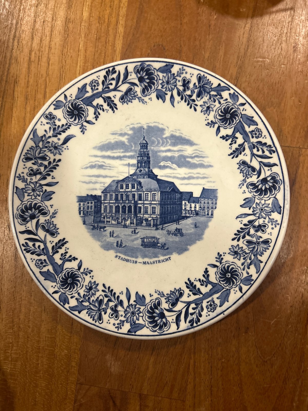 Delfts Blauw sierbord Stadhuis Maastricht, Ophalen of Verzenden