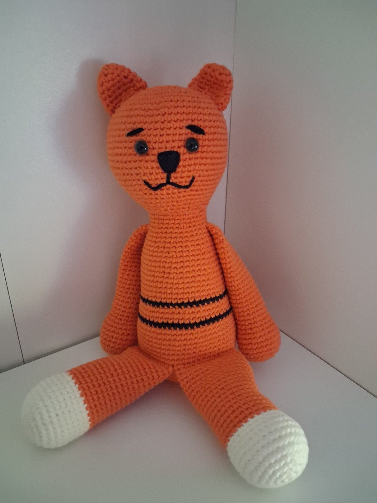 Nieuwe gehaakte knuffel, Kinderen en Baby's, Oranje, Handgemaakt, Nieuw, Ophalen of Verzenden
