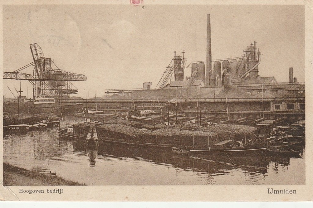 IJmuiden bij Beverwijk Hoogovens 1947, Ophalen of Verzenden, 1940 tot 1960, Gelopen, Noord-Holland
