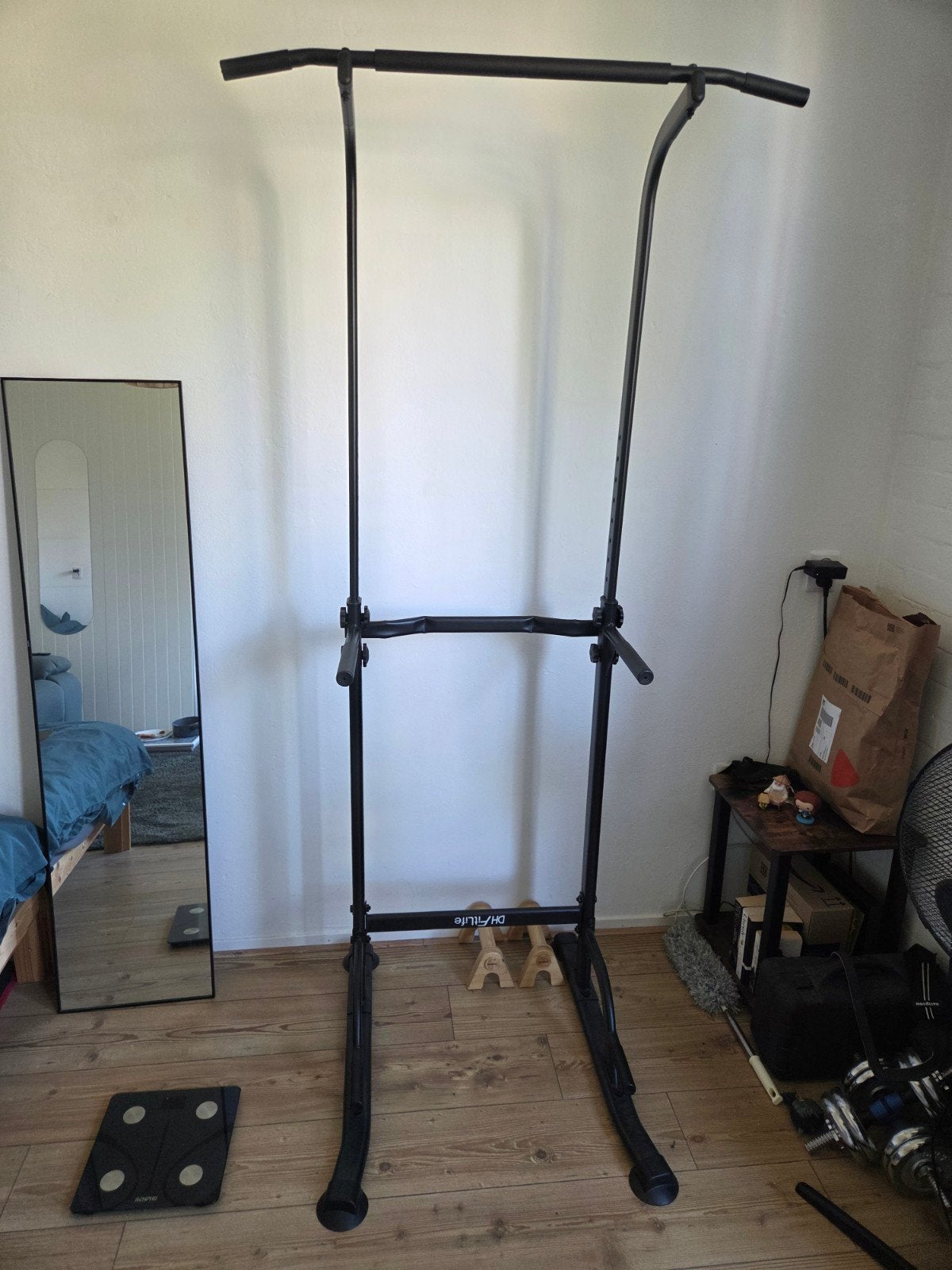DH Fitlife Power Tower Dip/Pull up/Push up station, Ophalen, Zo goed als nieuw, Metaal, Hometrainer