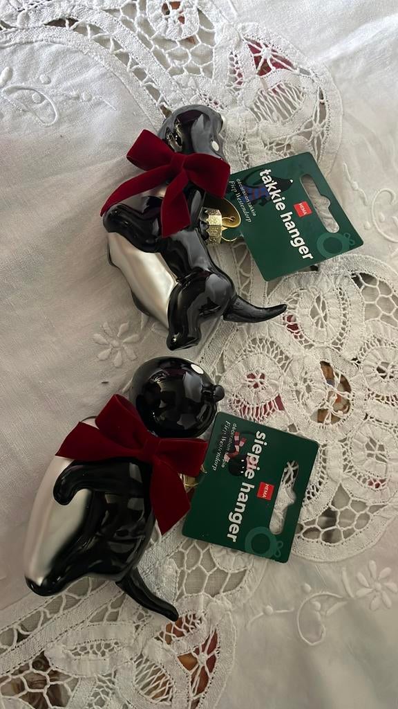 Takkie en siepie kerstballen, Ophalen of Verzenden, Zo goed als nieuw