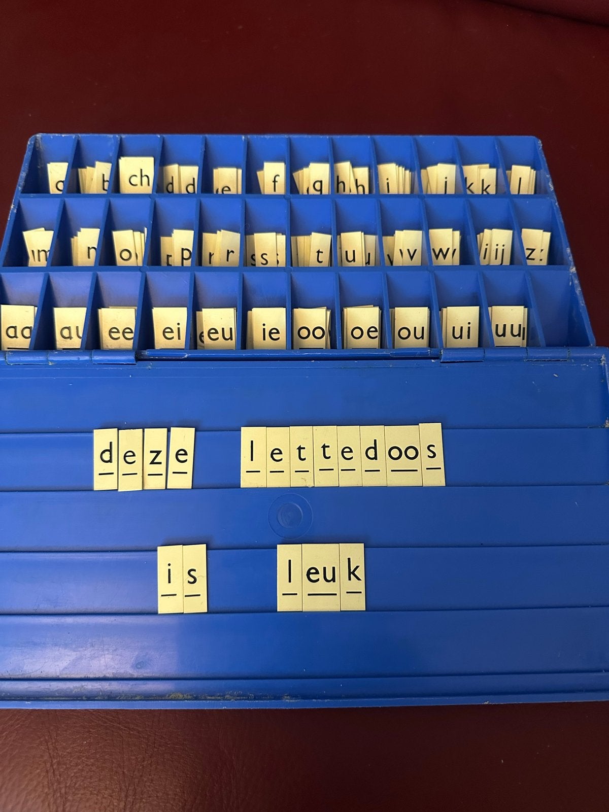 Vintage Letterdoos Jaren '60 - Educatief Speelgoed, Ophalen of Verzenden, Gebruikt, Taal en Lezen