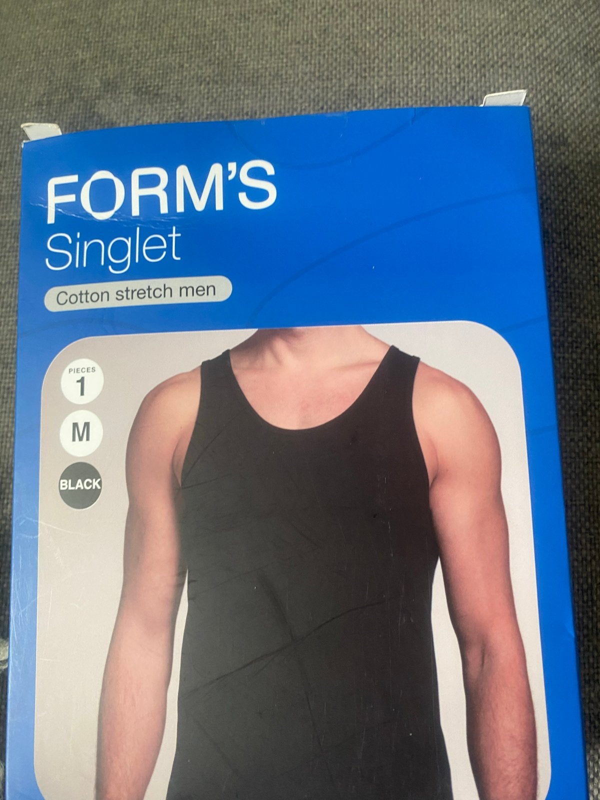 FORM'S Singlet Katoen Stretch Heren - Zwart, Maat M, Ophalen of Verzenden, Zwart, Hemd