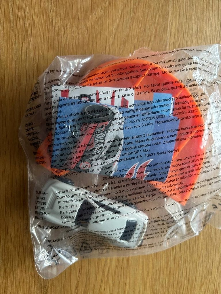 McDonald's speeltje Hot Wheels grijs, Ophalen, Zo goed als nieuw