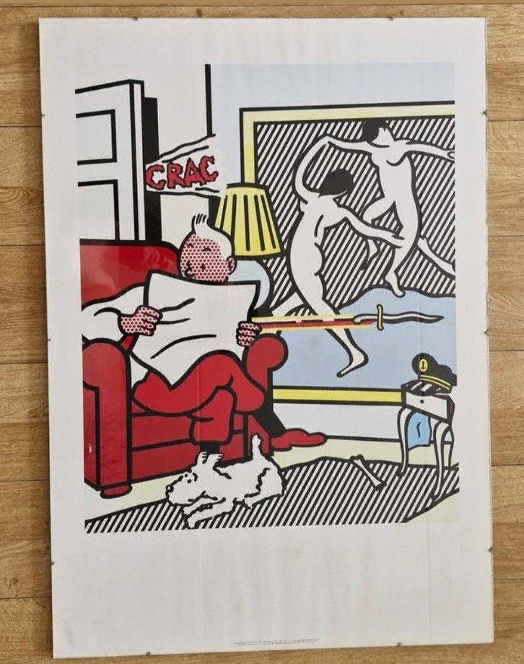 Poster Roy Lichtenstein Tintin Reading, Ophalen