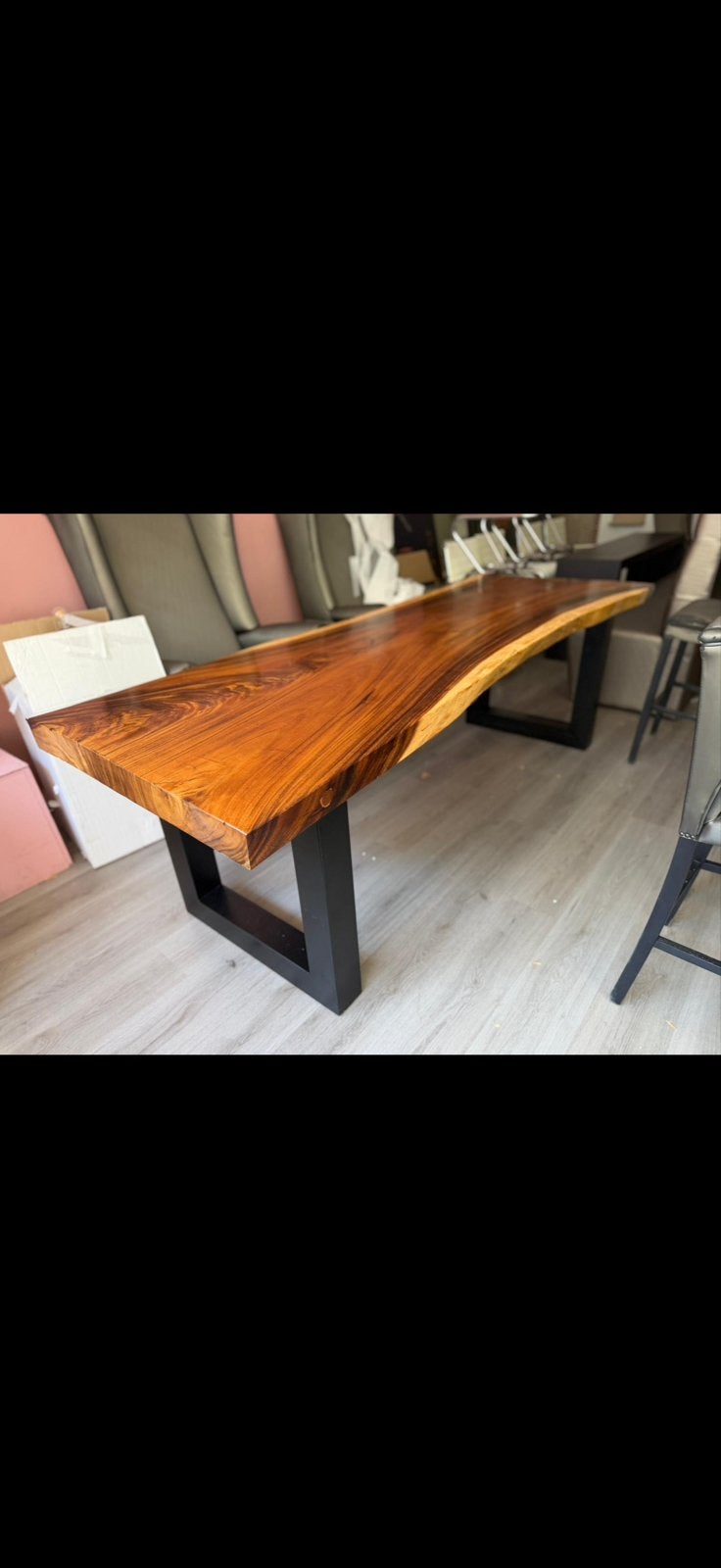 Boomstamtafel - Zo goed als nieuw - 250x85-90cm, Ophalen, 200 cm of meer, 50 tot 100 cm, Zo goed als nieuw