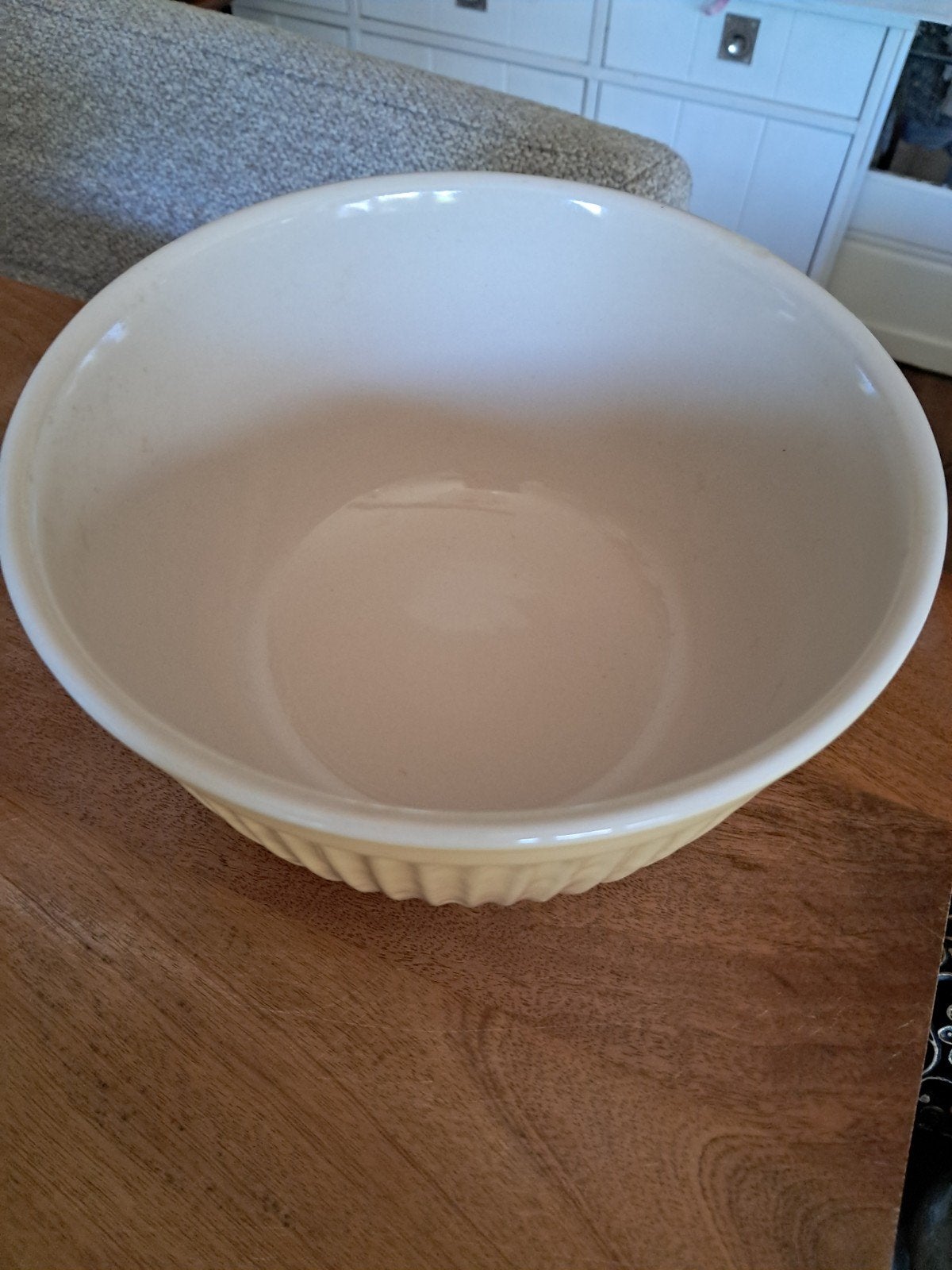 stoneware beslagkom Zachtgeel roomkleur, Ophalen of Verzenden