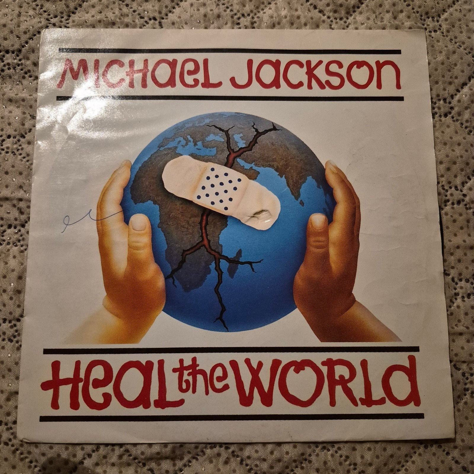 Michael Jackson  - Heal the world (Toppertje), Ophalen of Verzenden, Zo goed als nieuw, Pop