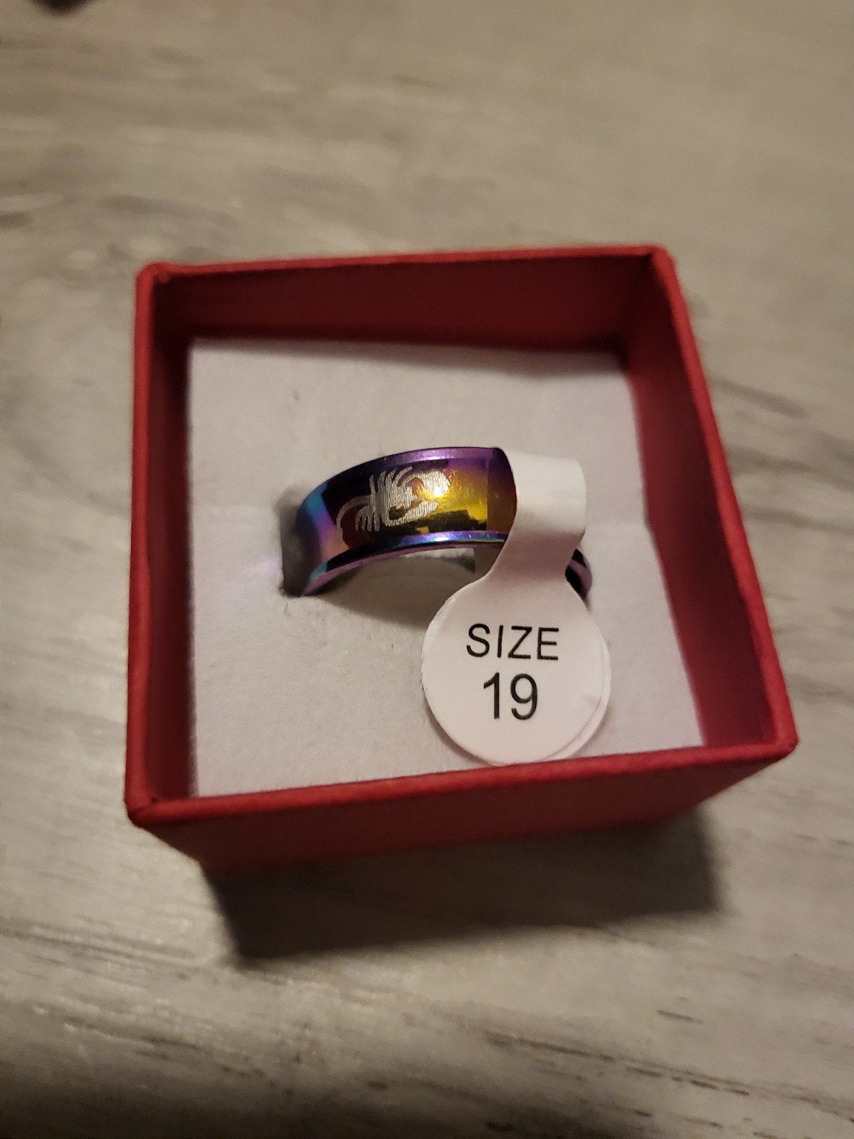 Nieuwe Regenboog Ring Maat 19 met Schorpioen Design, Overige kleuren, IJzer of Staal, 19 tot 20, Nieuw