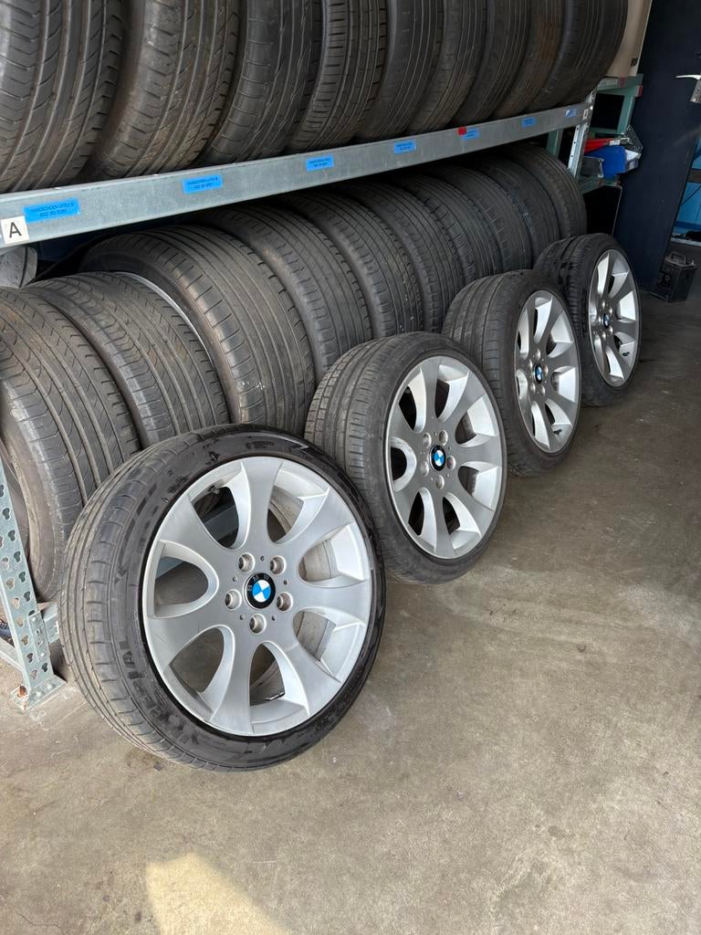 BMW 18 inch velgen met banden 5x120, Ophalen, 18 inch, Band(en), Zomerbanden