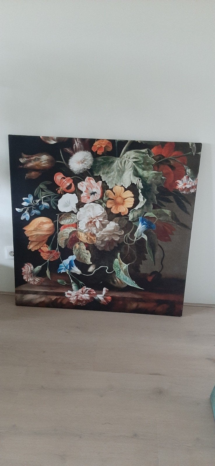 Canvas bloemen 100cm x 100cm, Ophalen
